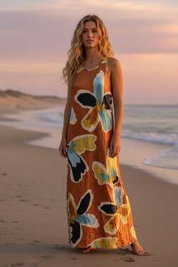 House of Harlow 1960 Floral V-Neck Midi Dress